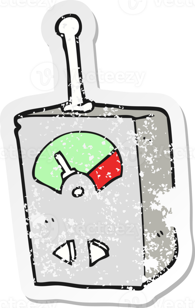 retro distressed sticker of a cartoon scientific equipment png