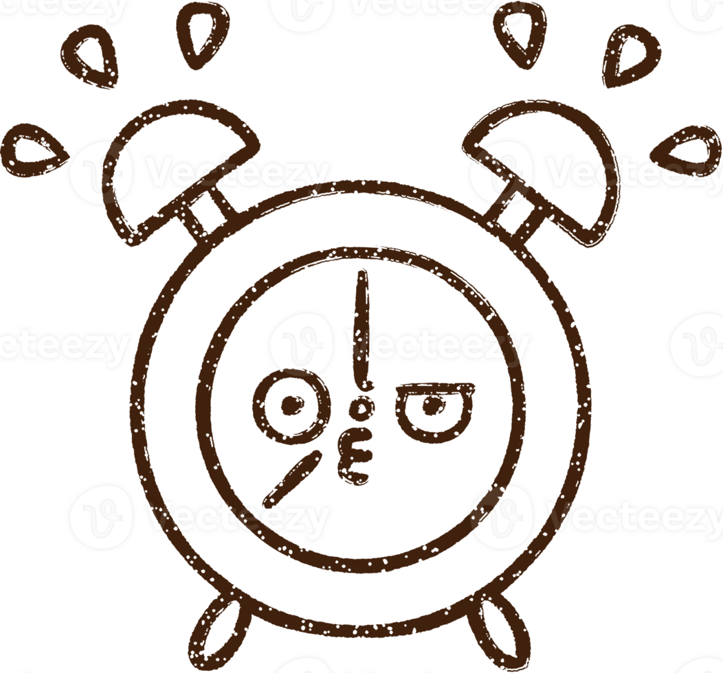 Alarm Clock Charcoal Drawing png