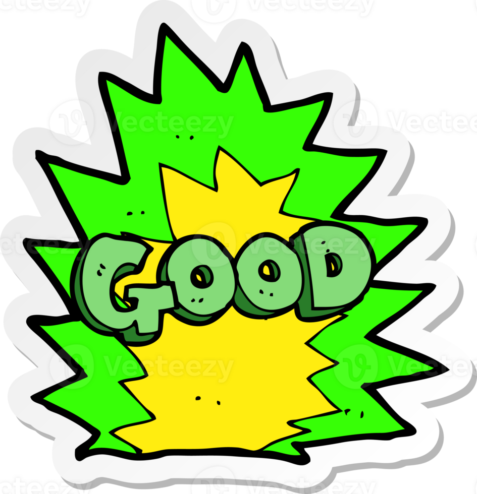 sticker of a cartoon explosion good symbol png