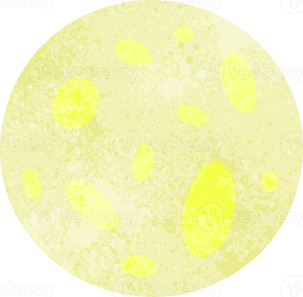 hand drawn retro cartoon doodle of a full moon png