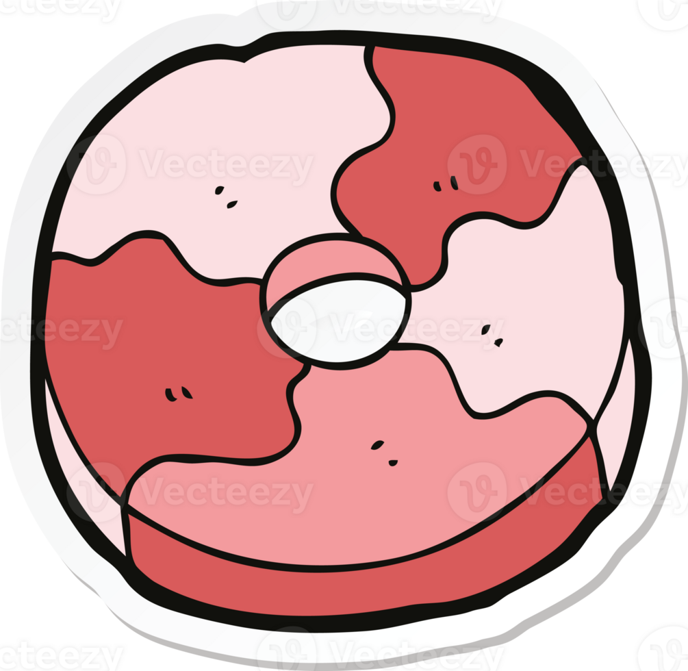 sticker of a cartoon biscuit png