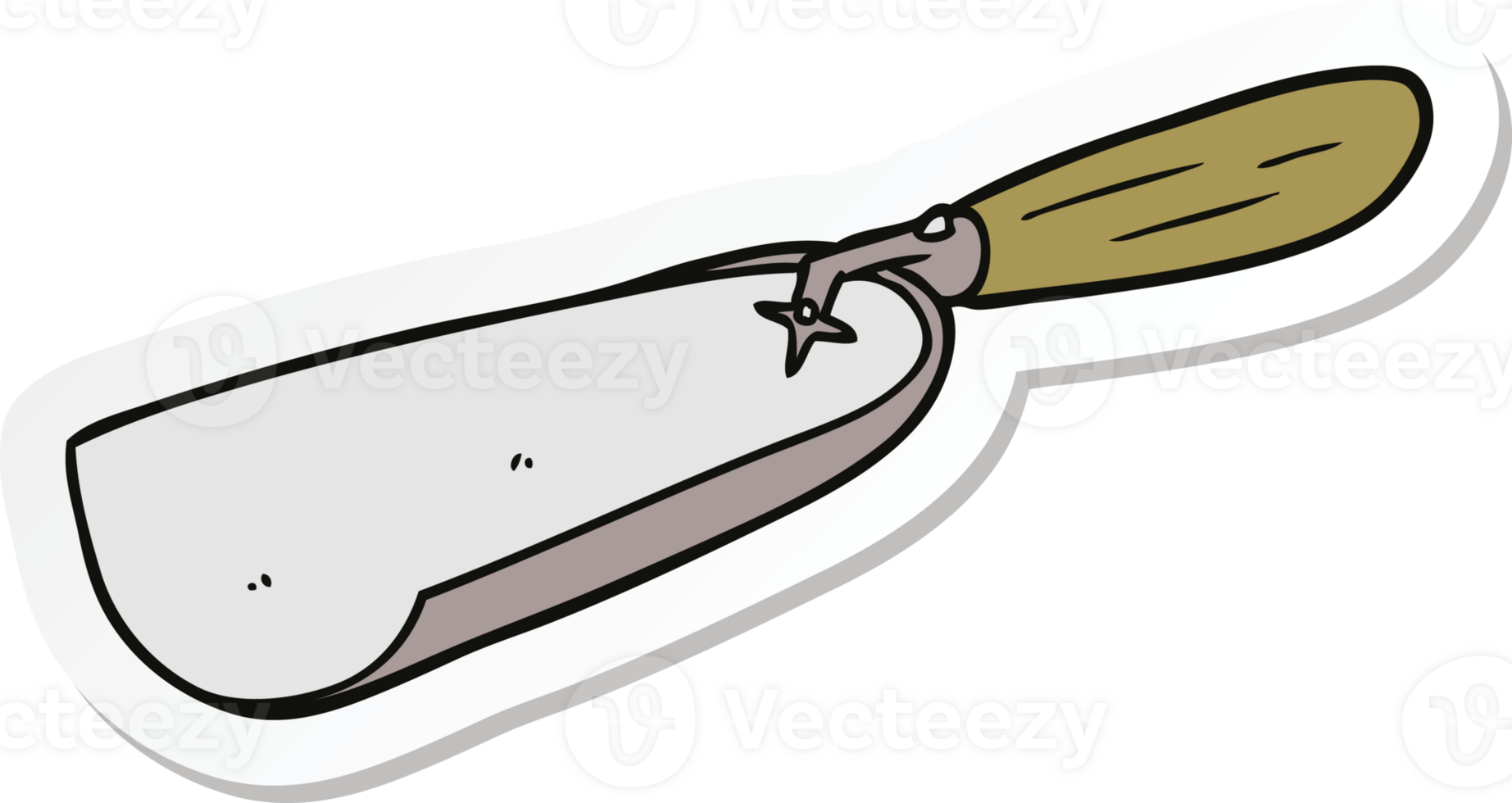 sticker of a cartoon coal shovel png