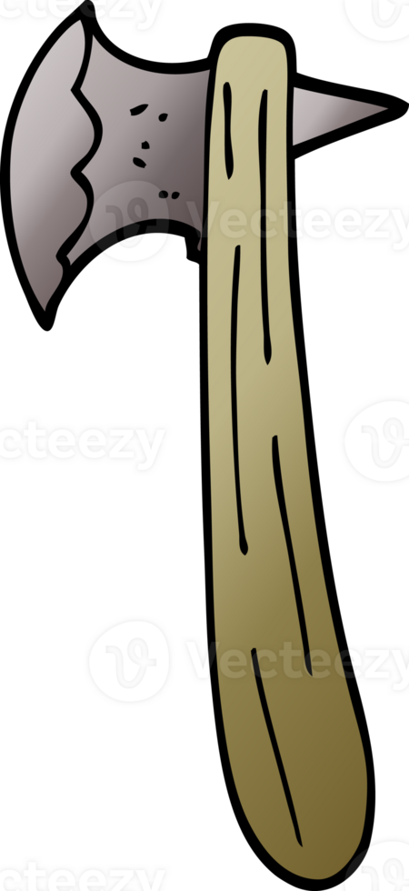 cartoon doodle old axe png