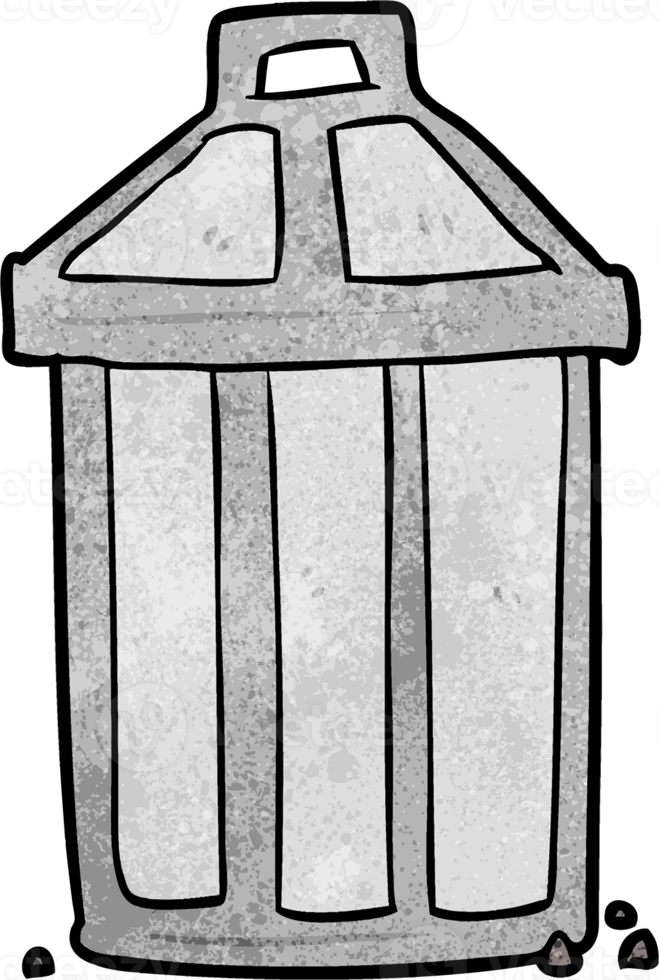 dessin animé vieille poubelle en métal png