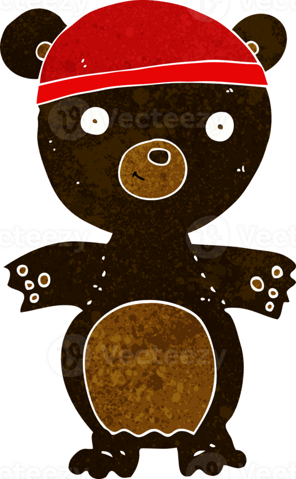 cartoon cute black bear png