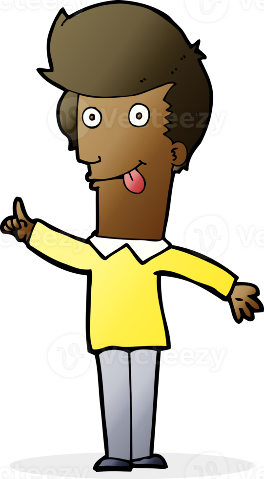 cartoon funny man with idea png