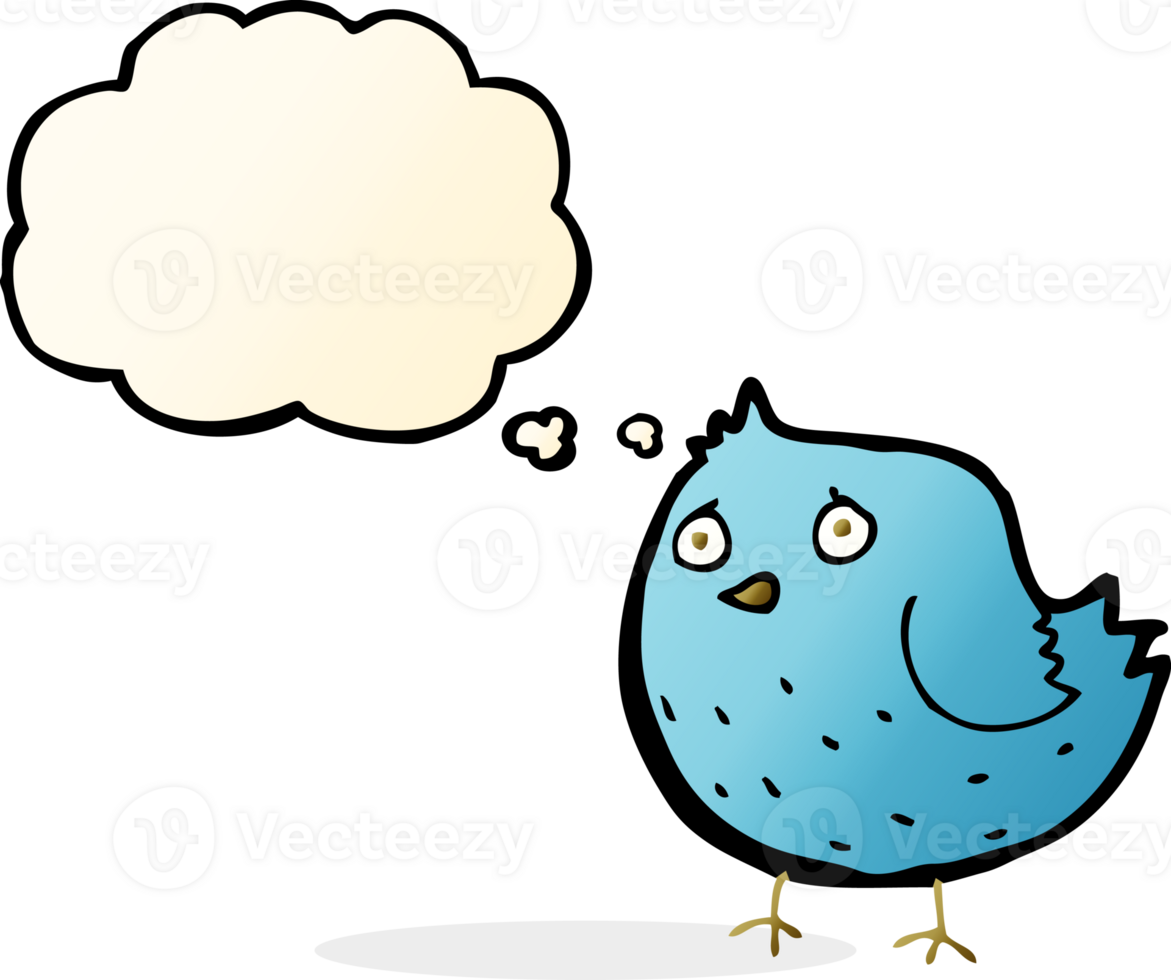 cartoon bird with thought bubble png
