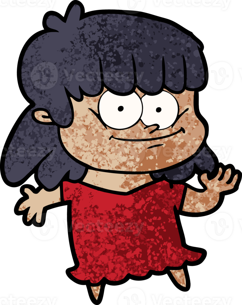 cartoon smiling woman png