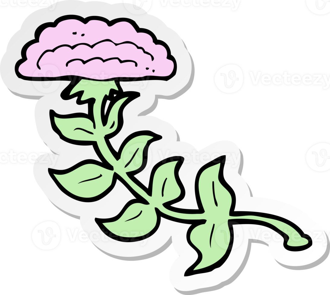 sticker of a cartoon flower png
