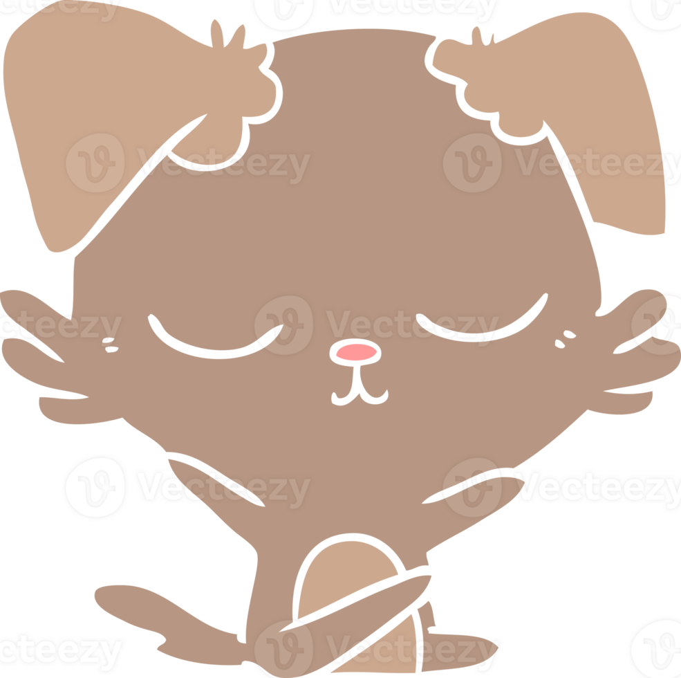 cute flat color style cartoon dog png