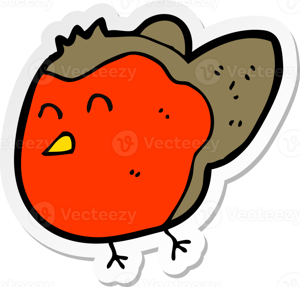 sticker of a cartoon robin png
