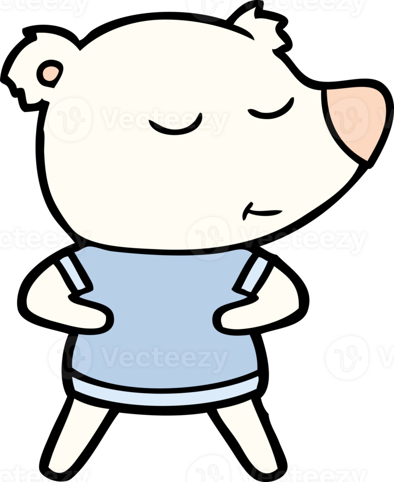 happy cartoon polar bear png