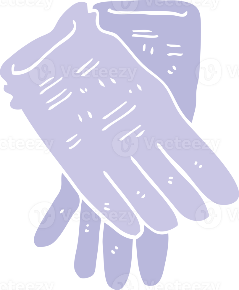 flat color style cartoon garden work gloves png