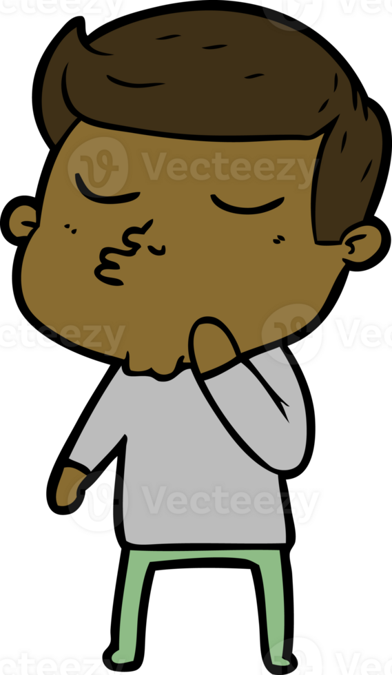 cartoon model guy pouting png