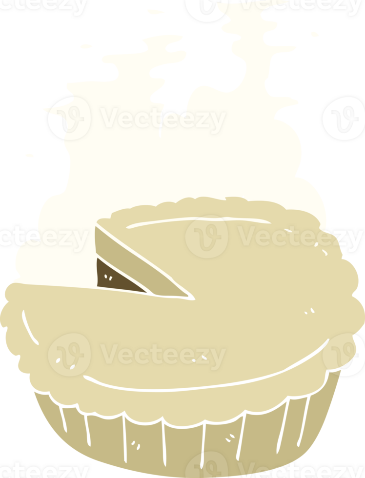 flat color illustration of pie png