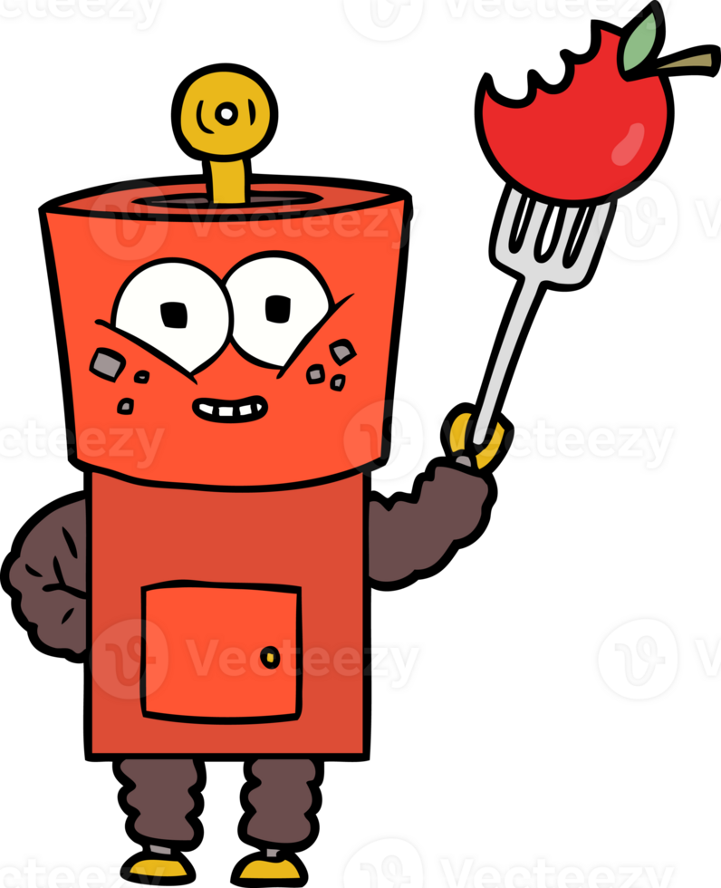 happy cartoon robot waving hello png