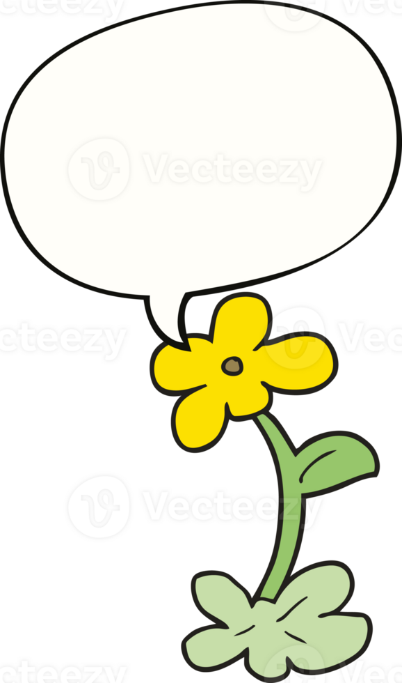 cartoon flower with speech bubble png