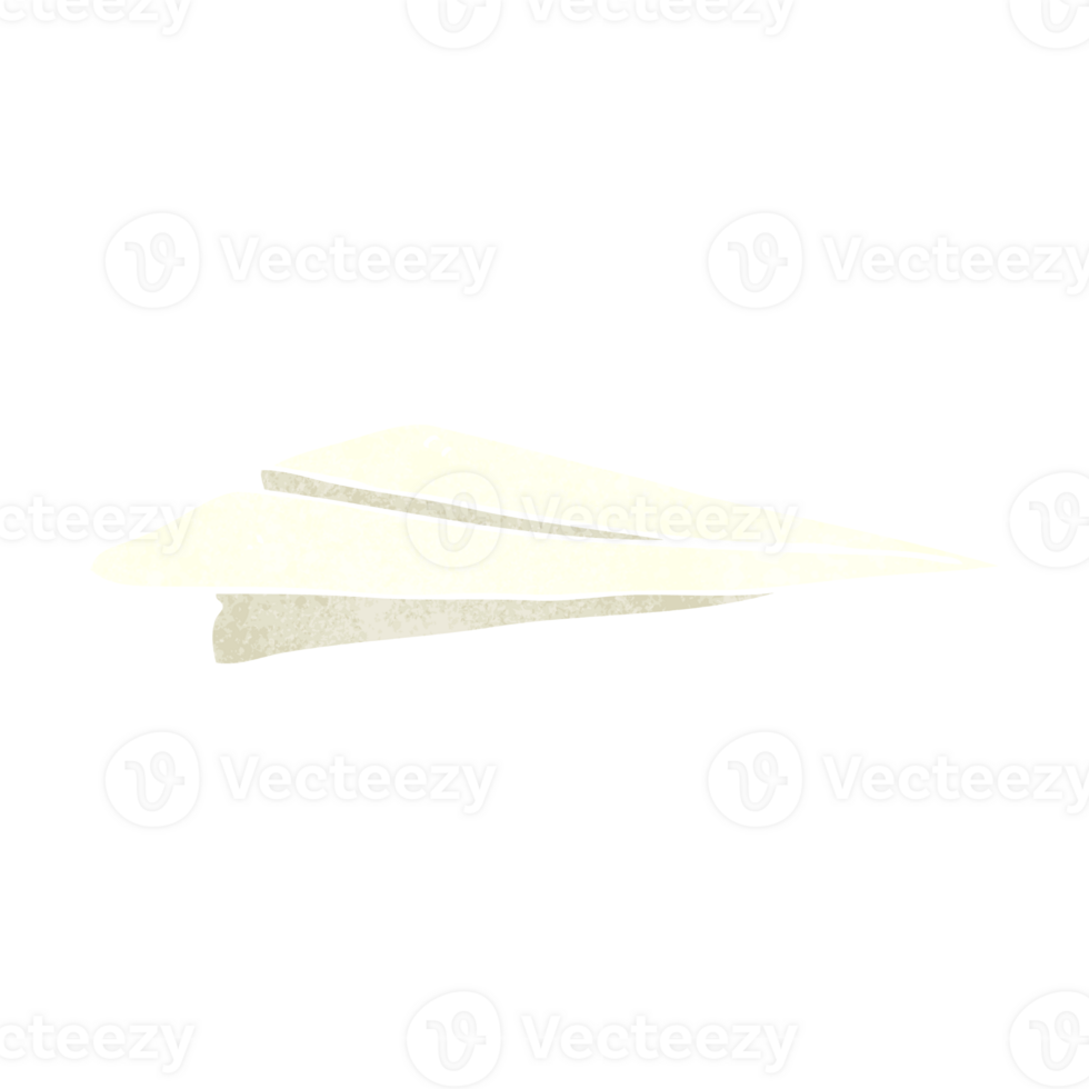 hand retro cartoon paper airplane png