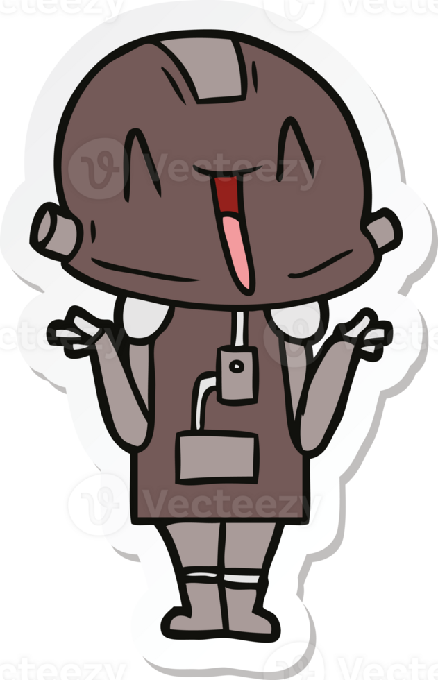 sticker of a cartoon robot png