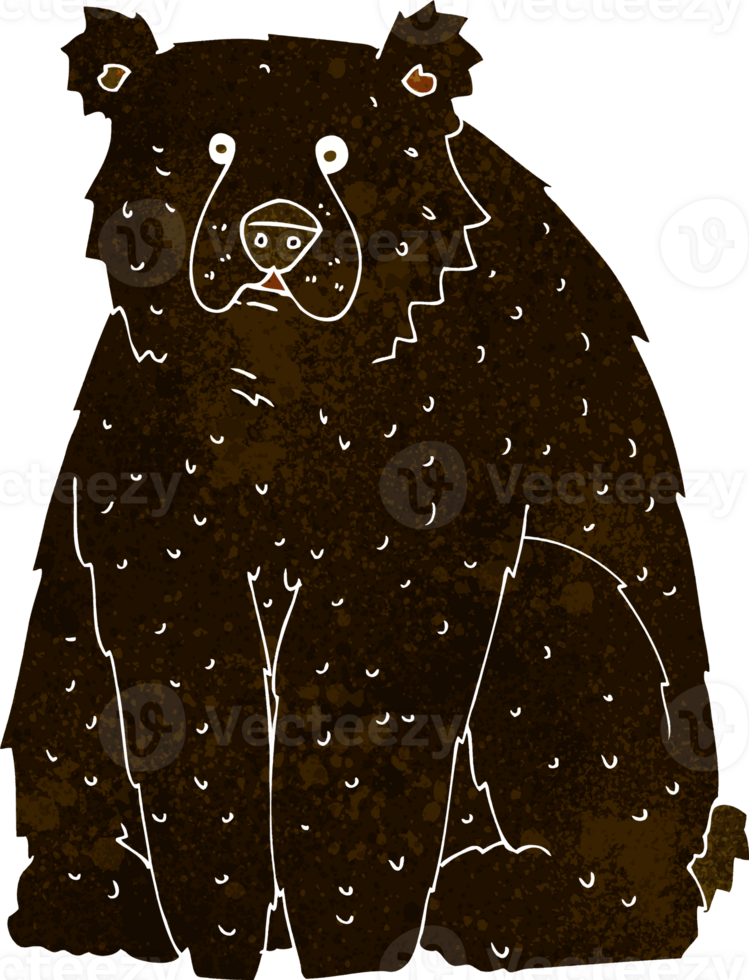 cartoon funny black bear png