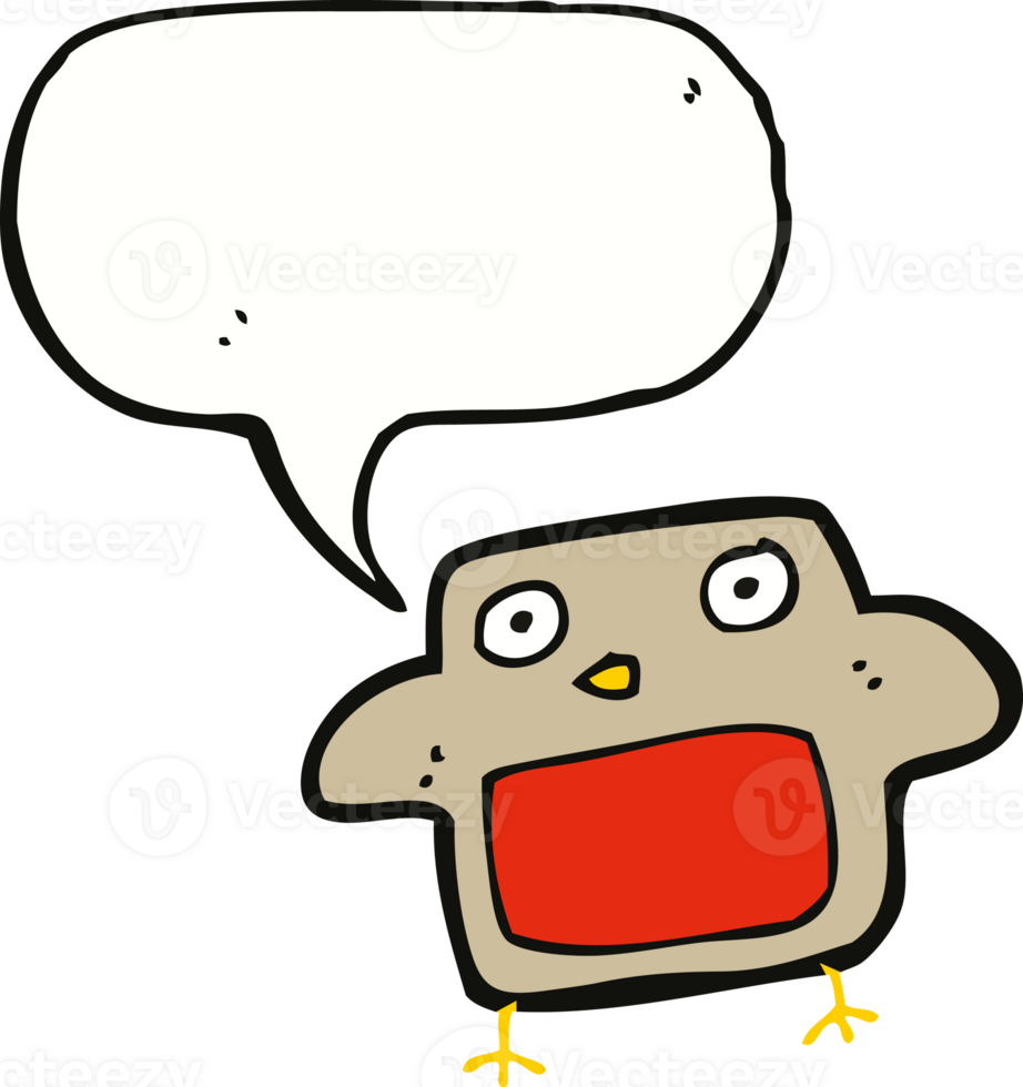 cartoon robin with speech bubble png
