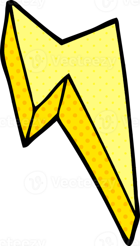 cartoon doodle decorative lightning bolt png