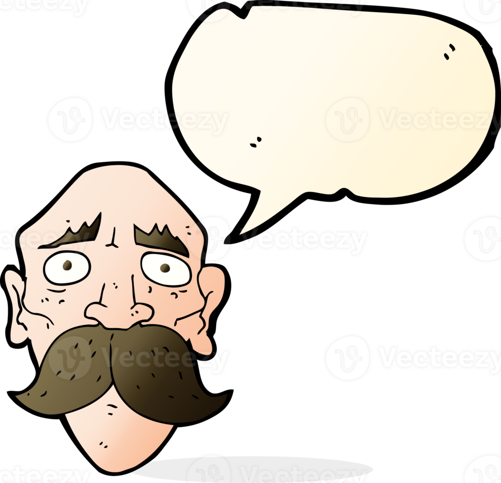 cartoon sad old man with speech bubble png