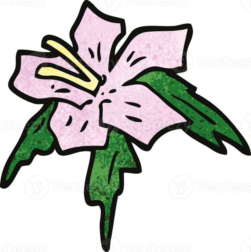 cartoon doodle exotic flower png