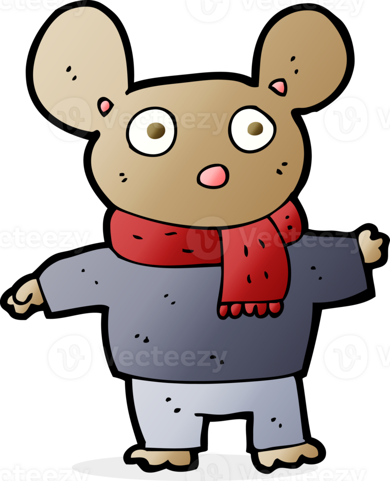 cartoon mouse in clothes png