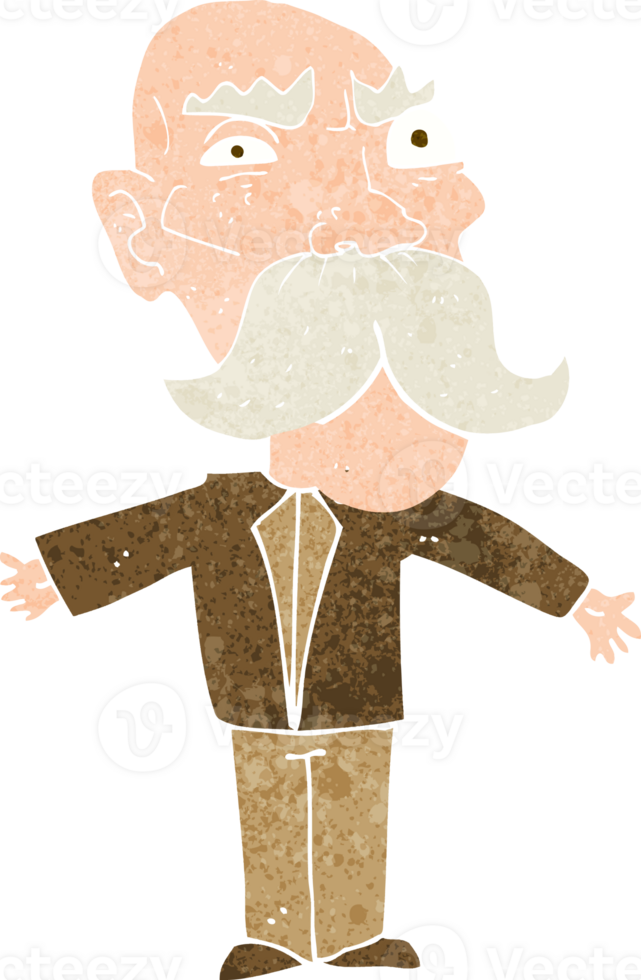 cartoon angry old man png