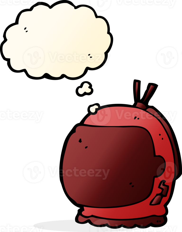 cartoon astronaut helmet with thought bubble png