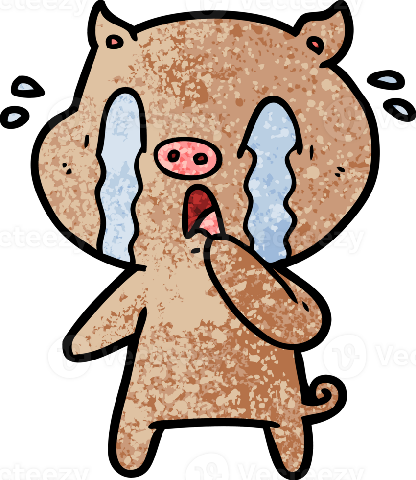 crying pig cartoon png