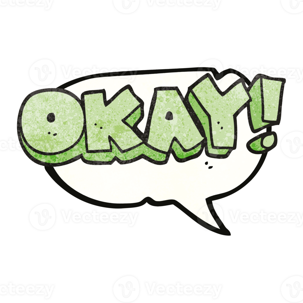 hand speech bubble textured cartoon okay symbol png