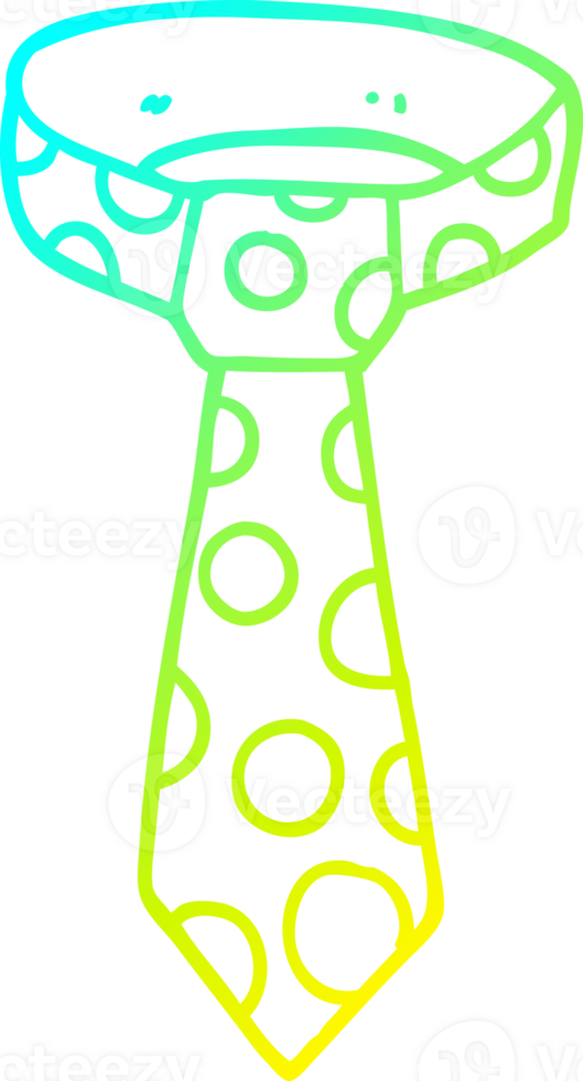 cold gradient line drawing of a cartoon patterned tie png