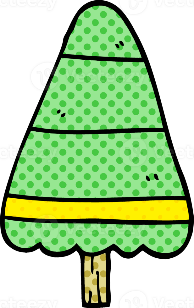 cartoon doodle christmas tree png