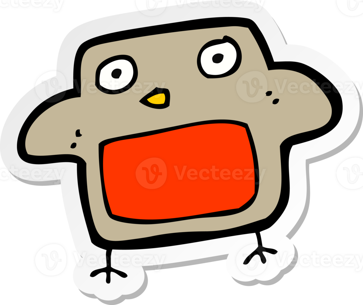 sticker of a cartoon robin png