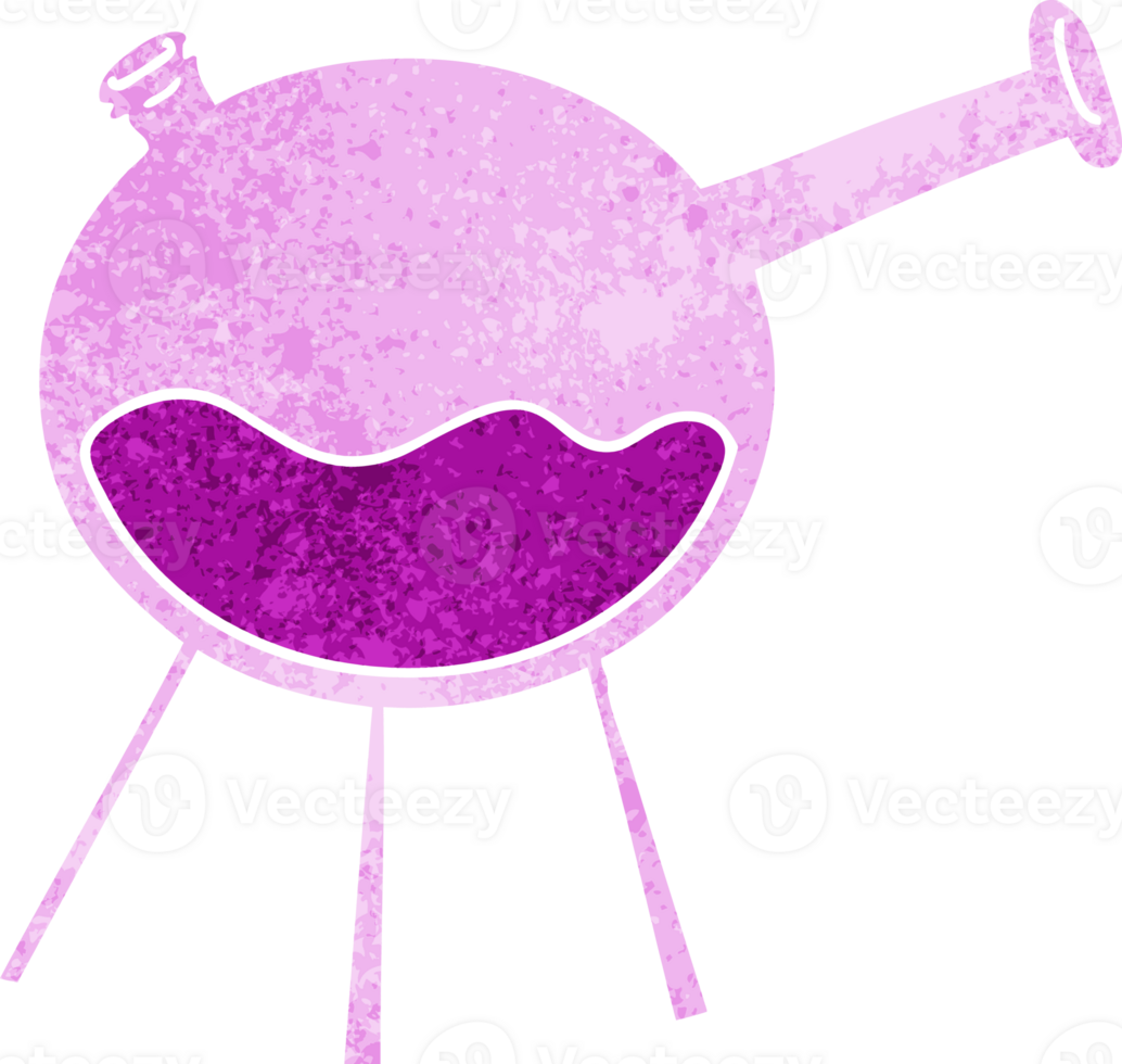 hand drawn retro cartoon doodle of a science test tube png