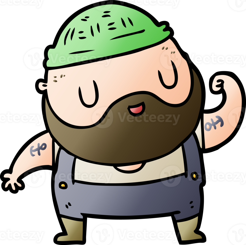 cartoon tough fisherman png