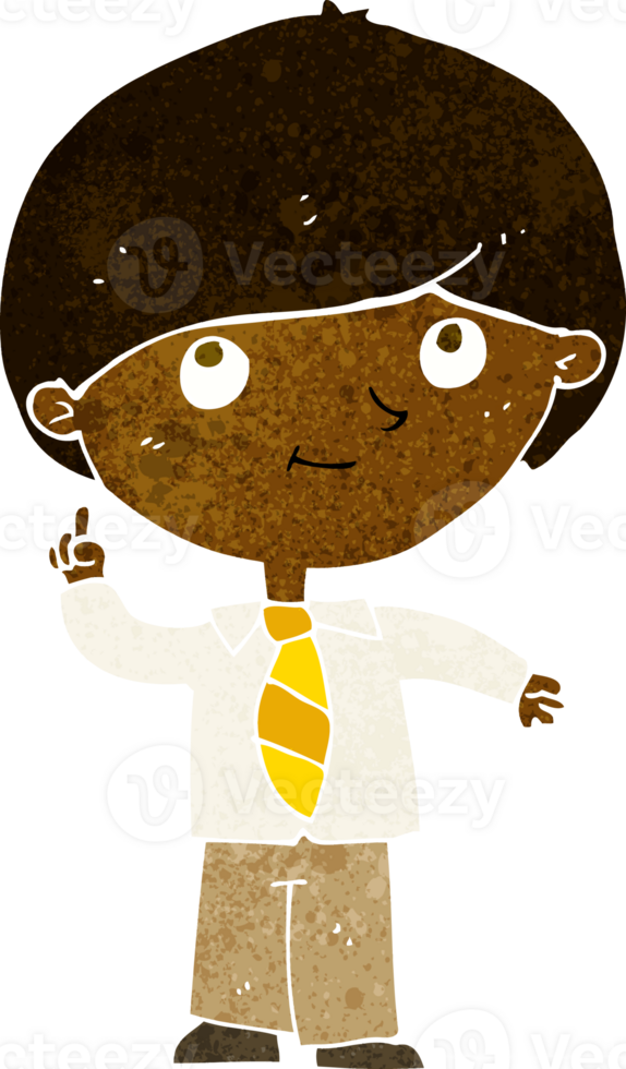 menino de desenho animado com ideia png