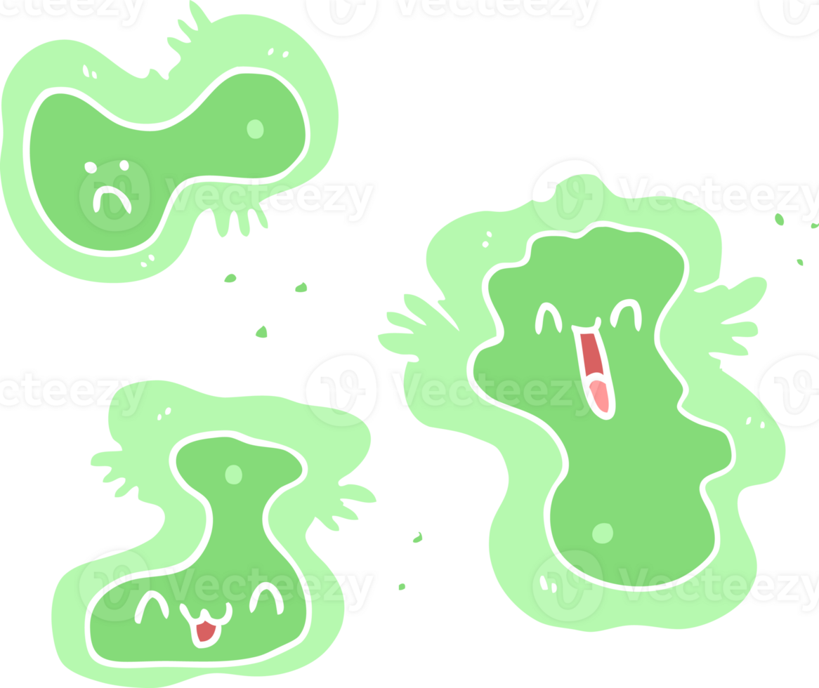 flat color style cartoon cells png