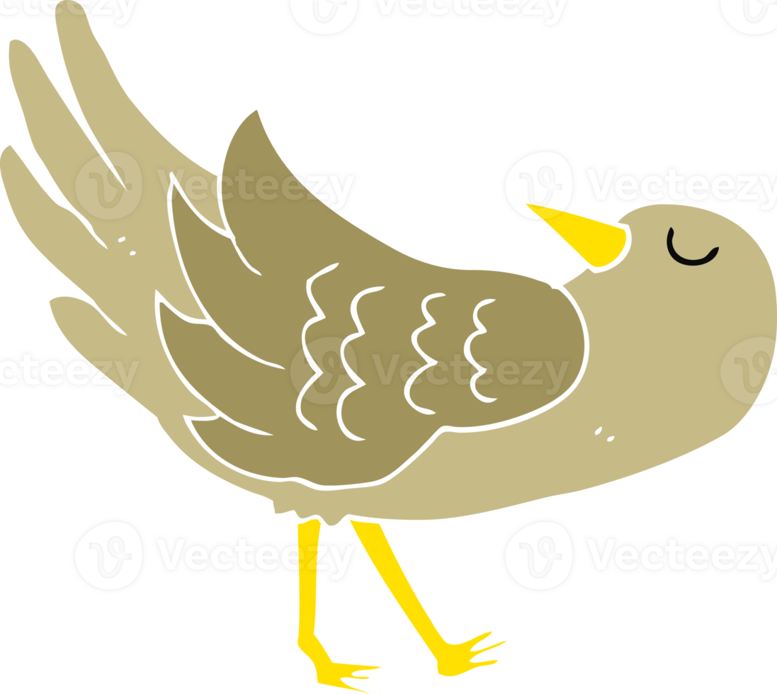 flat color illustration of bird png
