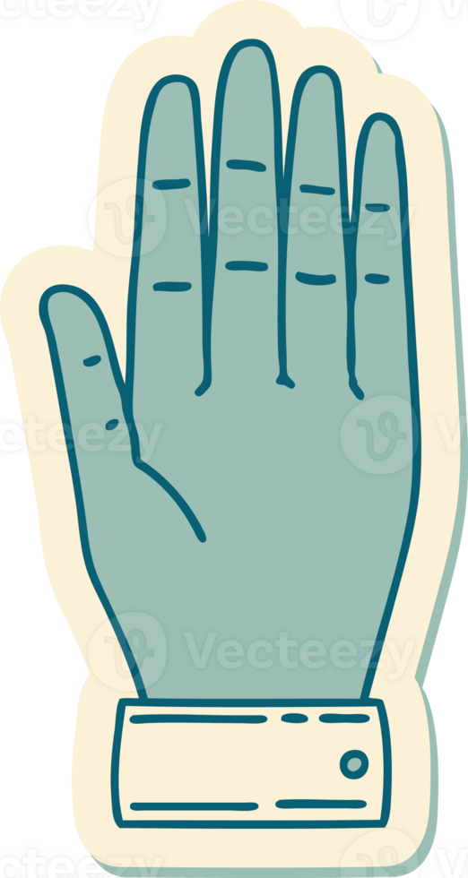 sticker of tattoo in traditional style of a hand png