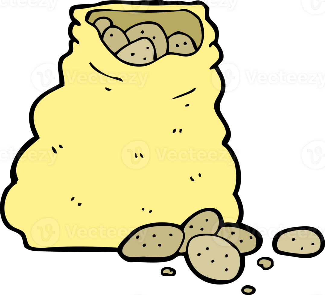 cartoon sack of potatoes png