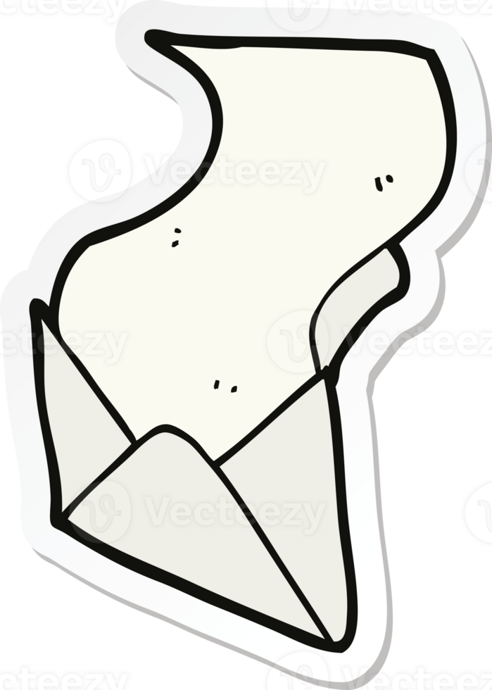 sticker of a cartoon letter and envelope png