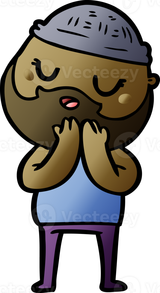 cartoon man with beard png