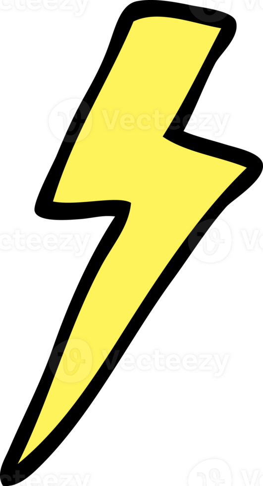 cartoon lightning bolt png