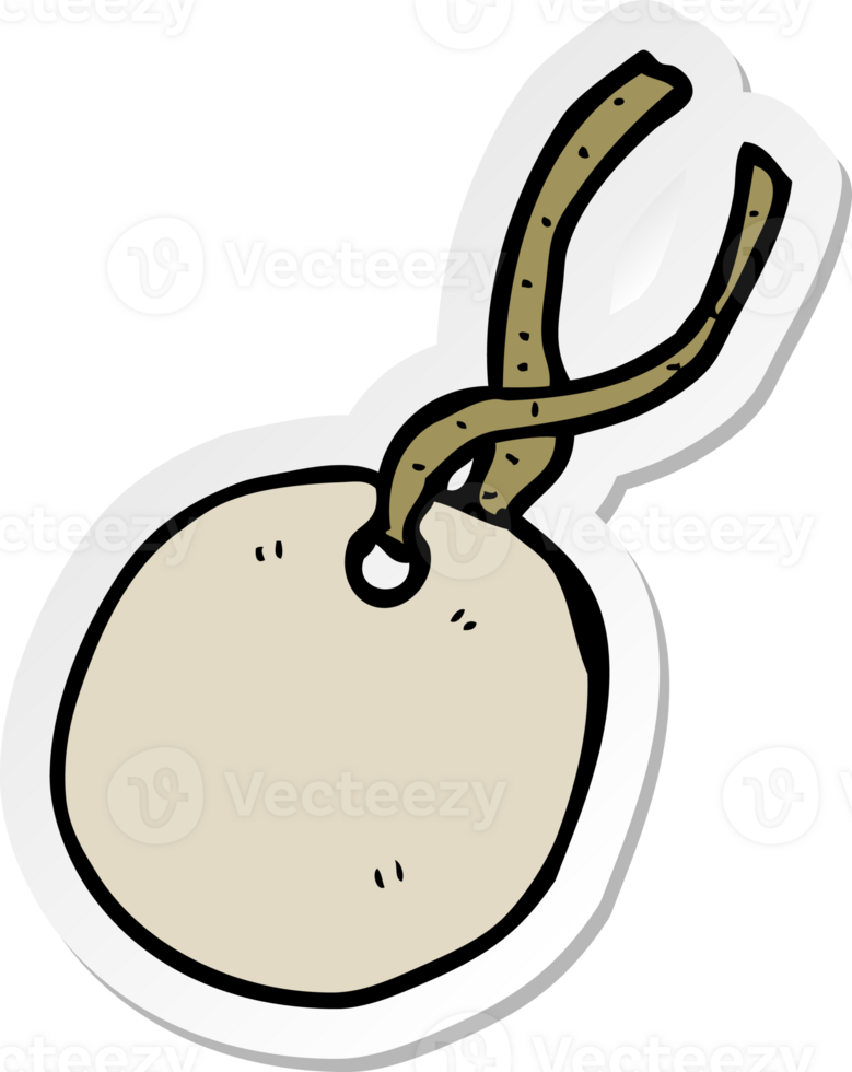 sticker of a cartoon gift tag png
