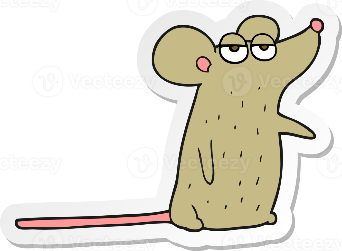 sticker of a cartoon mouse png