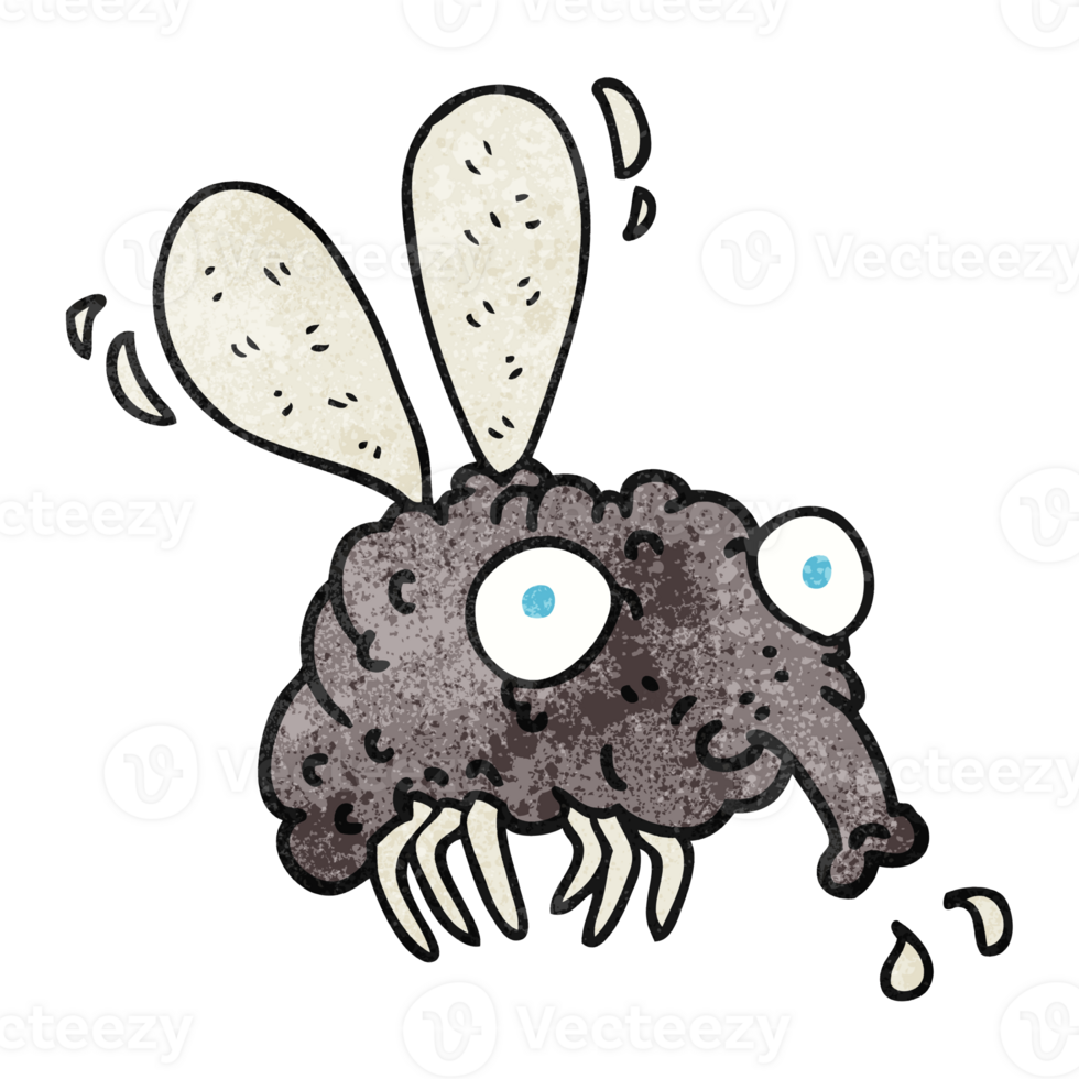 hand textured cartoon fly png