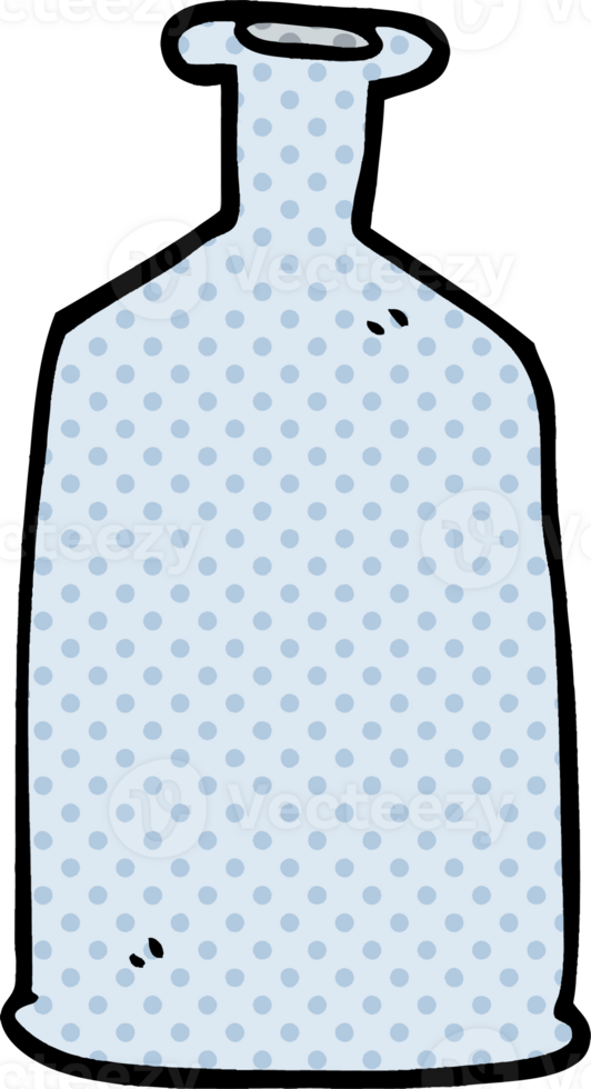 cartoon doodle clear glass bottle png